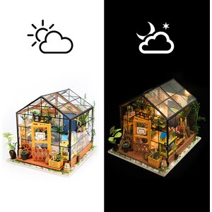 Robotime DIY Cathy’s Flower House kasvihuone pienoismalli