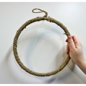 Juuttirengas ripustuslenkillä Ø 25 cm