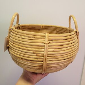 Hortex Pyöreä rottinkikori kahvoilla Ø 28 cm