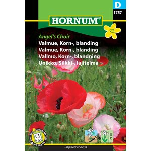 Hornum Silkkiunikkosekoitus 'Angel’s Choir' (Papaver rhoeas)
